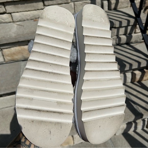 Koolarubba by UGG furry fluffy double strap slide on Sz 12 - Picture 6 of 9